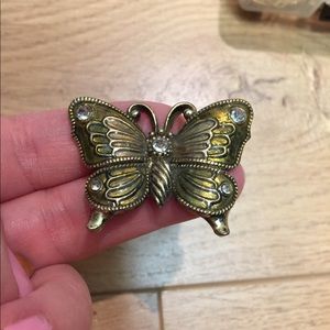 Bronze butterfly pendant